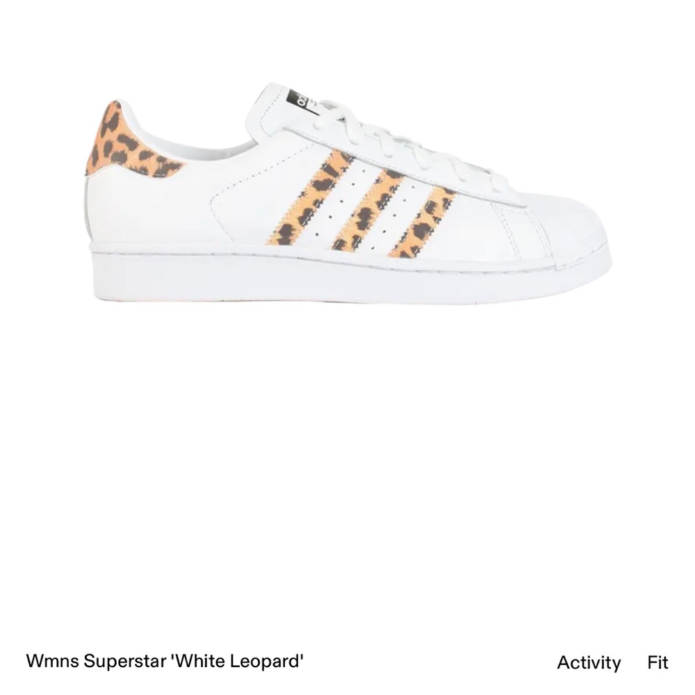 Adidas super star ii White with Leopard women’s 9